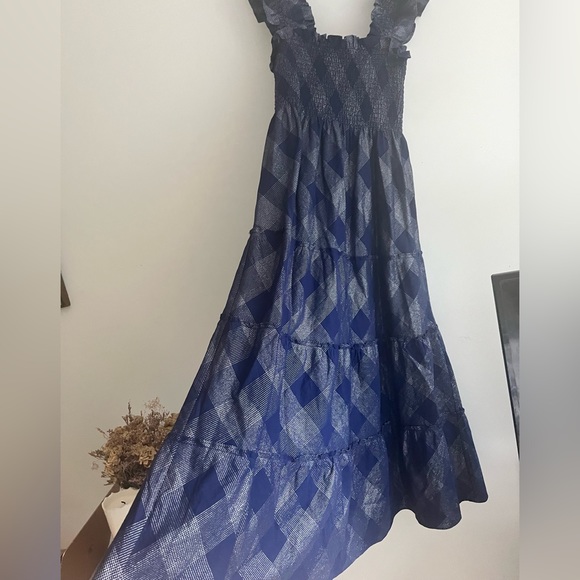 Hill house navy blue metallic nap dress - Picture 2 of 7